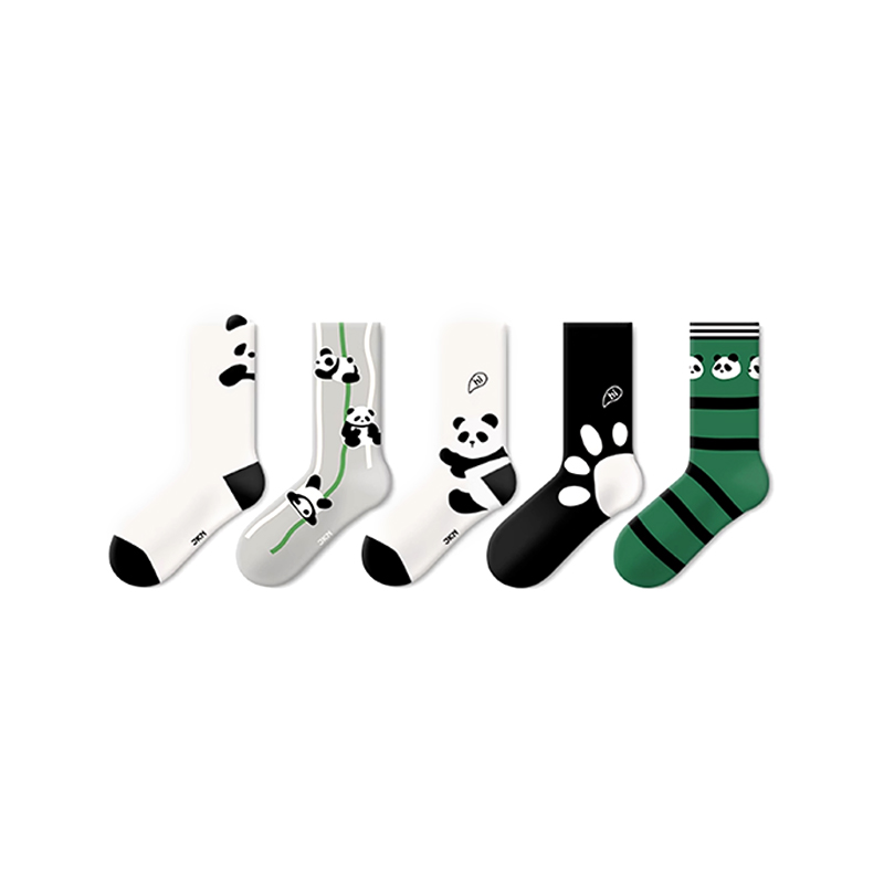 Милые женские носки с узором панды