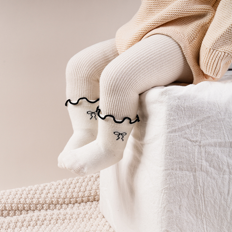 Чистый хлопок, симпатичный узор, кружевные носки с оборками для девочек