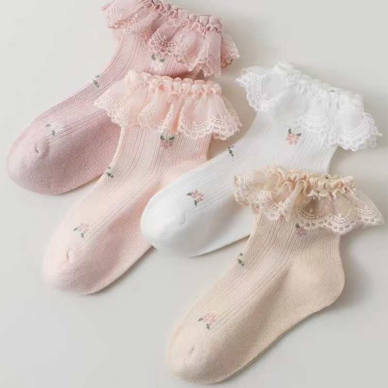 Женские носки с принтом в стиле абстрактной ботанической живописи