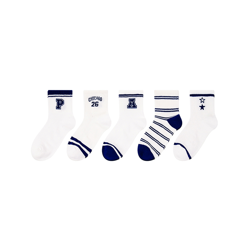 Детские спортивные дышащие носки с принтом букв для мальчиков и девочек