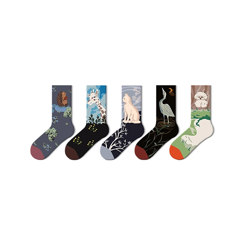 Женские носки с рисунком животных для взрослых