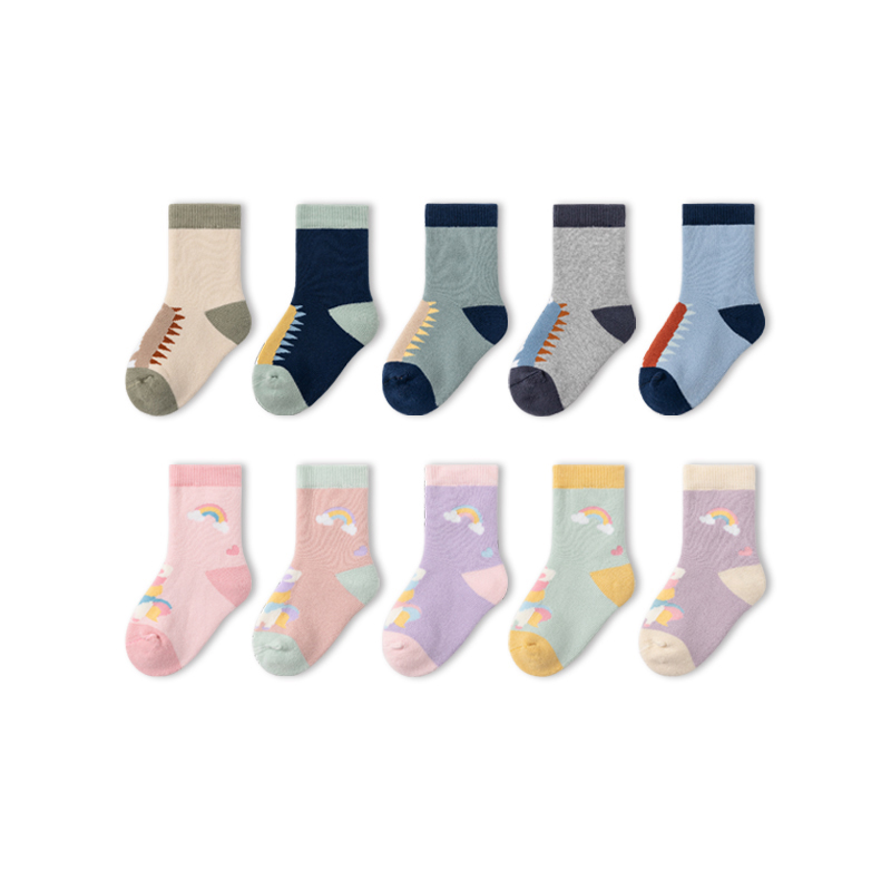 Здоровые и антибактериальные детские хлопковые толстые махровые носки с забавным узором