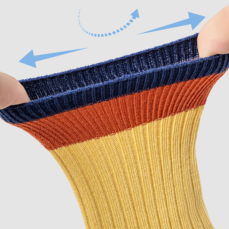 Дышащие молодежные носки с цветными блоками