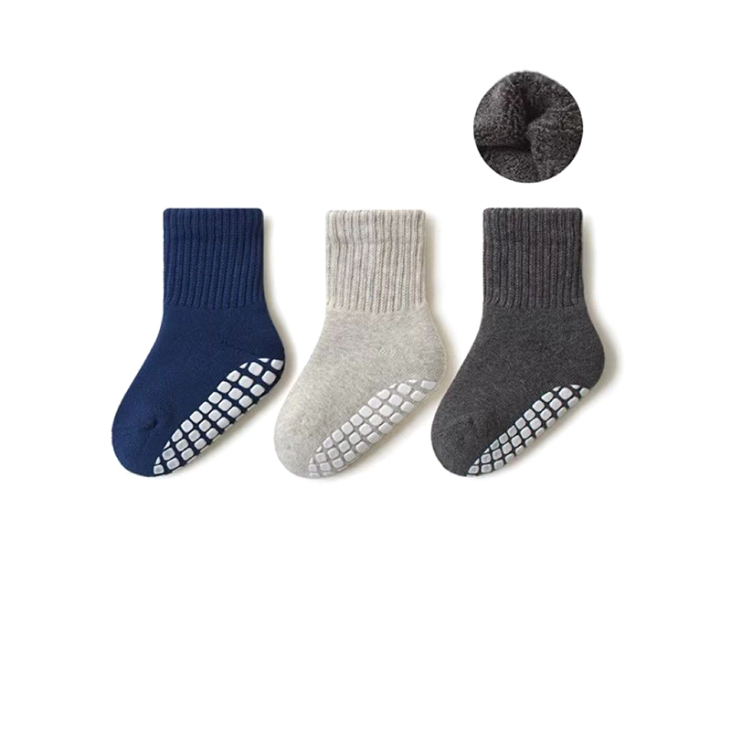Набор из 8 мягких махровых теплых нескользящих носков для малышей для малышей